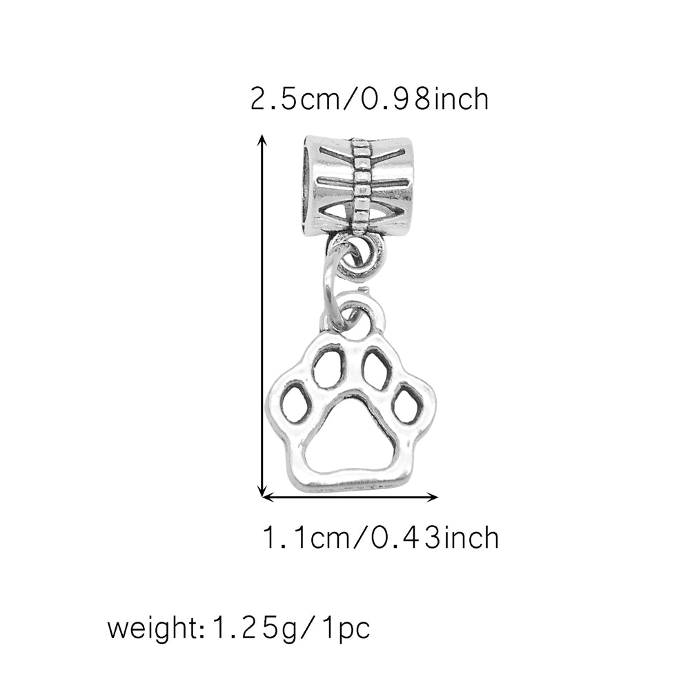 Multi-Style Retro Silver Pendant Marine Animal Heart Design Charm Bead Alloy DIY Necklace Bracelet Making Accessory Phone Chain Key Chain Decor Supplies