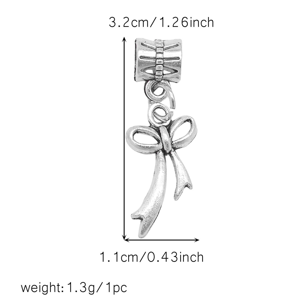 Multi-Style Retro Silver Pendant Marine Animal Heart Design Charm Bead Alloy DIY Necklace Bracelet Making Accessory Phone Chain Key Chain Decor Supplies