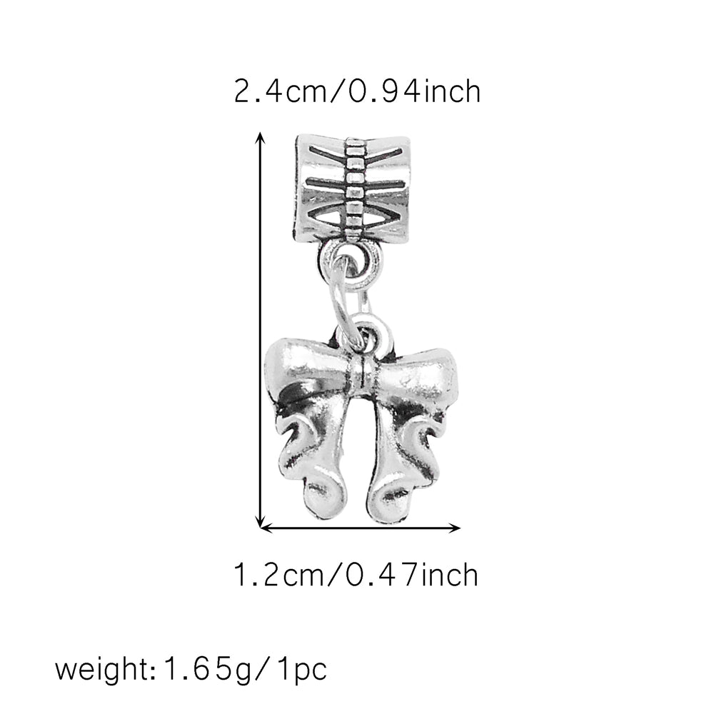 Multi-Style Retro Silver Pendant Marine Animal Heart Design Charm Bead Alloy DIY Necklace Bracelet Making Accessory Phone Chain Key Chain Decor Supplies