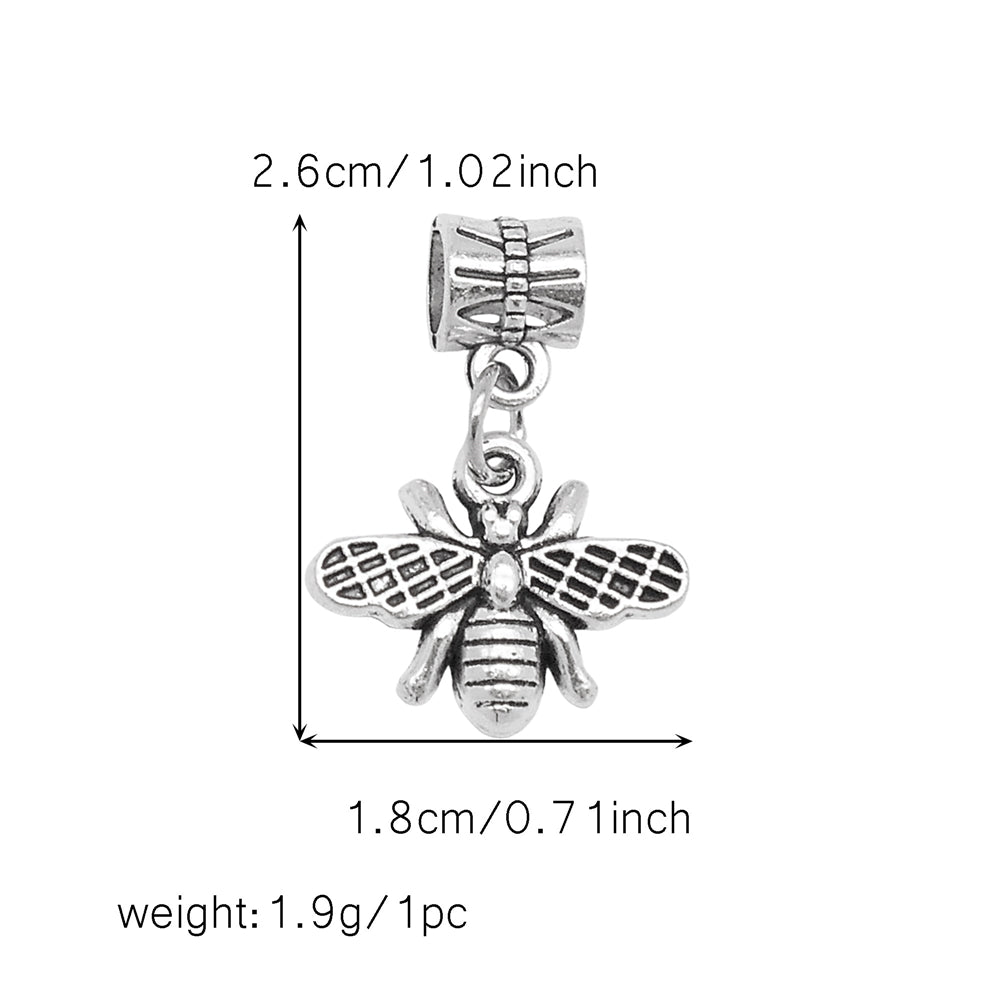 Multi-Style Retro Silver Pendant Marine Animal Heart Design Charm Bead Alloy DIY Necklace Bracelet Making Accessory Phone Chain Key Chain Decor Supplies