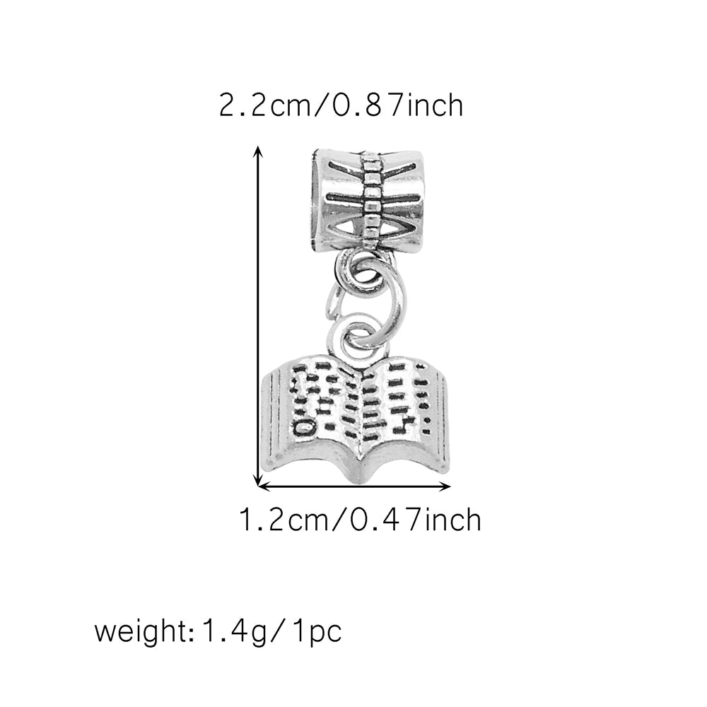 Multi-Style Retro Silver Pendant Marine Animal Heart Design Charm Bead Alloy DIY Necklace Bracelet Making Accessory Phone Chain Key Chain Decor Supplies