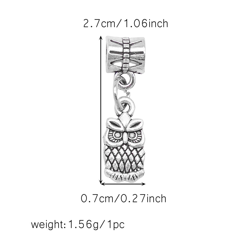 Multi-Style Retro Silver Pendant Marine Animal Heart Design Charm Bead Alloy DIY Necklace Bracelet Making Accessory Phone Chain Key Chain Decor Supplies