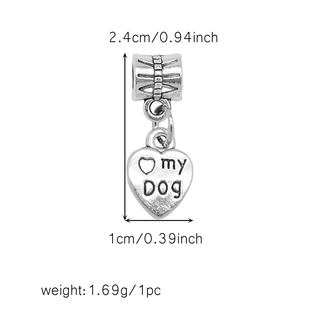 Multi-Style Retro Silver Pendant Marine Animal Heart Design Charm Bead Alloy DIY Necklace Bracelet Making Accessory Phone Chain Key Chain Decor Supplies