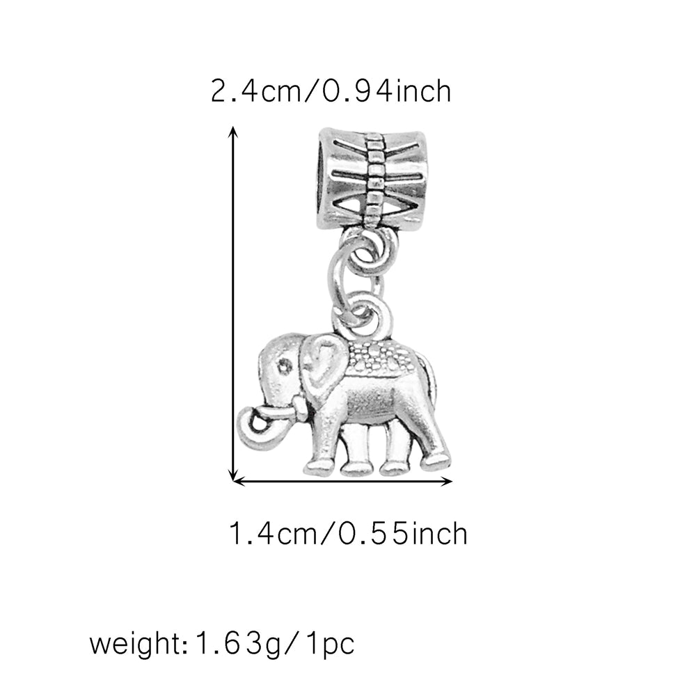 Multi-Style Retro Silver Pendant Marine Animal Heart Design Charm Bead Alloy DIY Necklace Bracelet Making Accessory Phone Chain Key Chain Decor Supplies