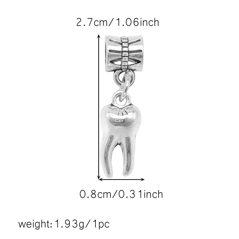 Multi-Style Retro Silver Pendant Marine Animal Heart Design Charm Bead Alloy DIY Necklace Bracelet Making Accessory Phone Chain Key Chain Decor Supplies