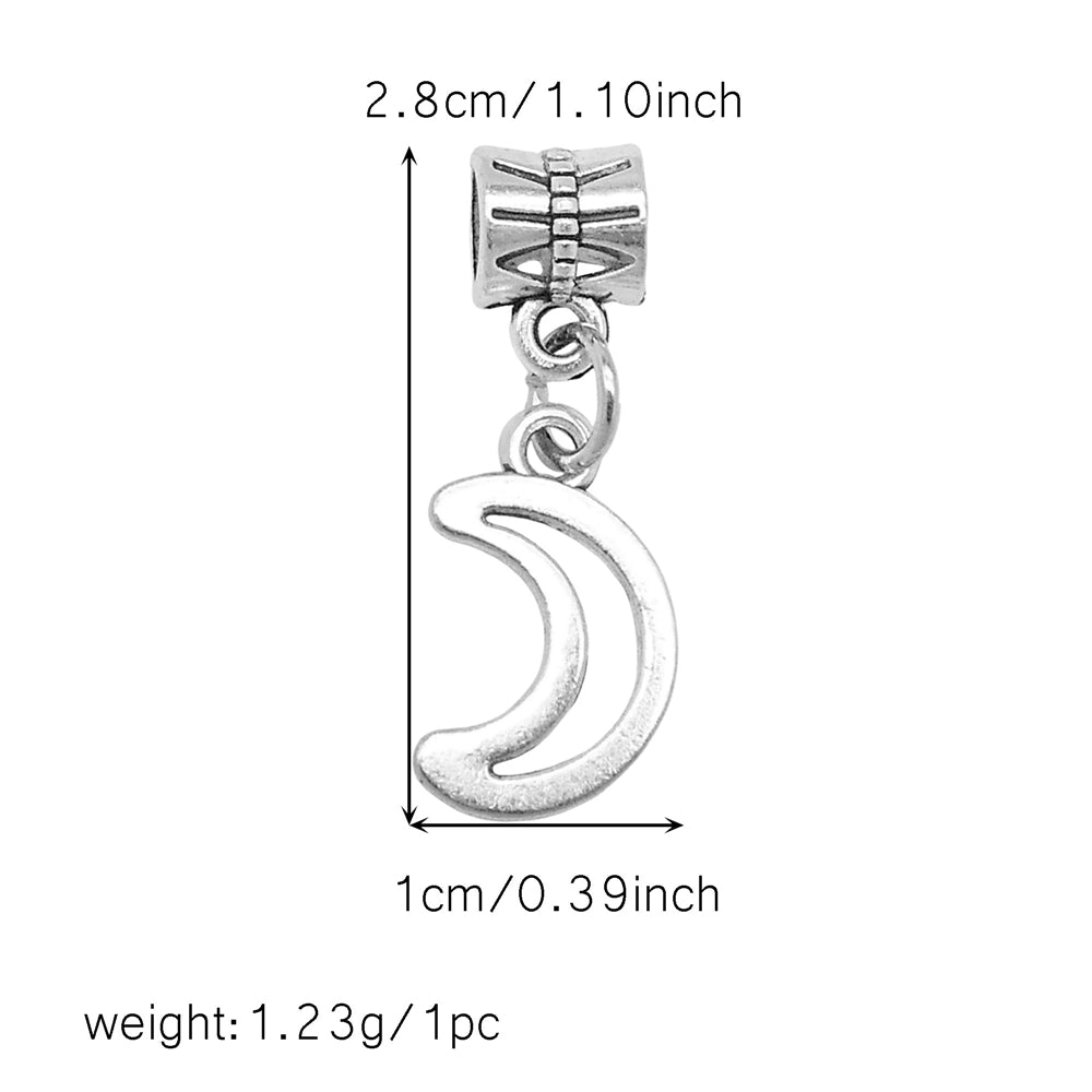 Multi-Style Retro Silver Pendant Marine Animal Heart Design Charm Bead Alloy DIY Necklace Bracelet Making Accessory Phone Chain Key Chain Decor Supplies