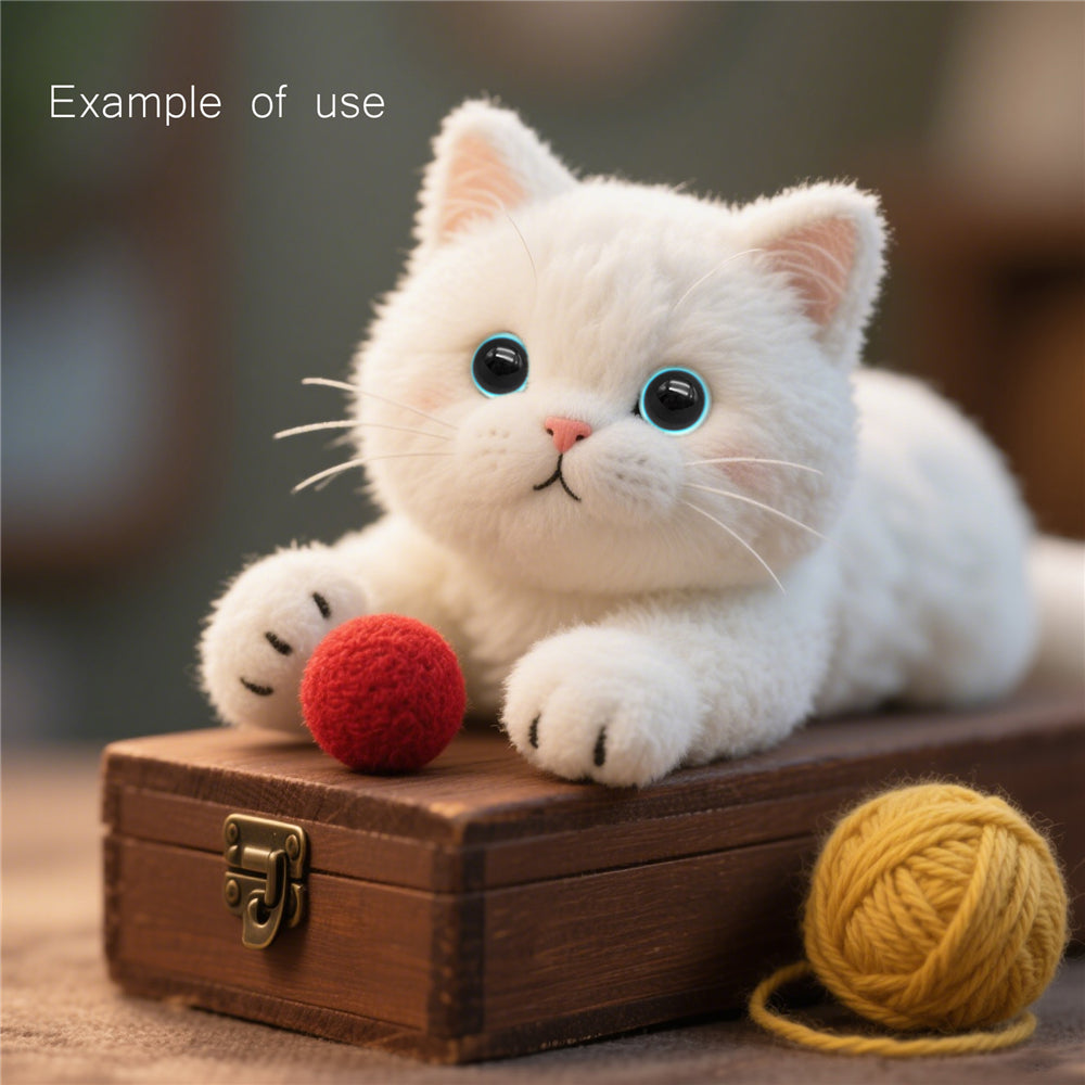 Mixed Half Round Eyes Doll Cat Rabbit Eyes Flat Back Glass Cabochons DIY Toy Crafts Making Supplies 6-30mm