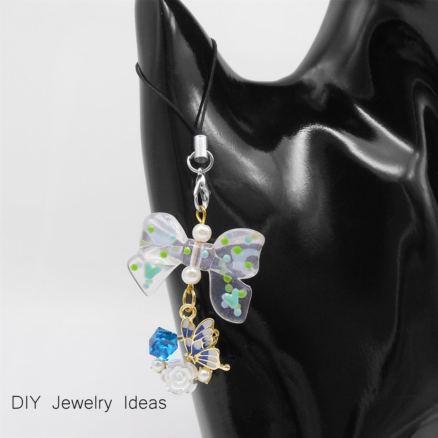 3Pcs Camellia Charm with Faux Pearl Crystal Rhinestone Butterfly Gathering Flowers Pendant Enamel Alloy Jewelry Making Accessory DIY Crafts Decor 23.5x22.5mm