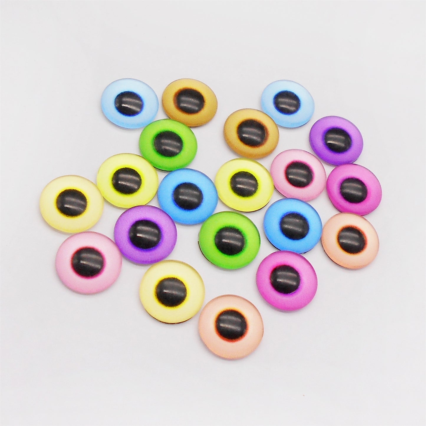 6-30mm Glass Animal Cat Eyes Flat Back Cabochons Dome Eyes Round Pupil DIY Doll Toy Making Accessory Jewelry Crafts Decor