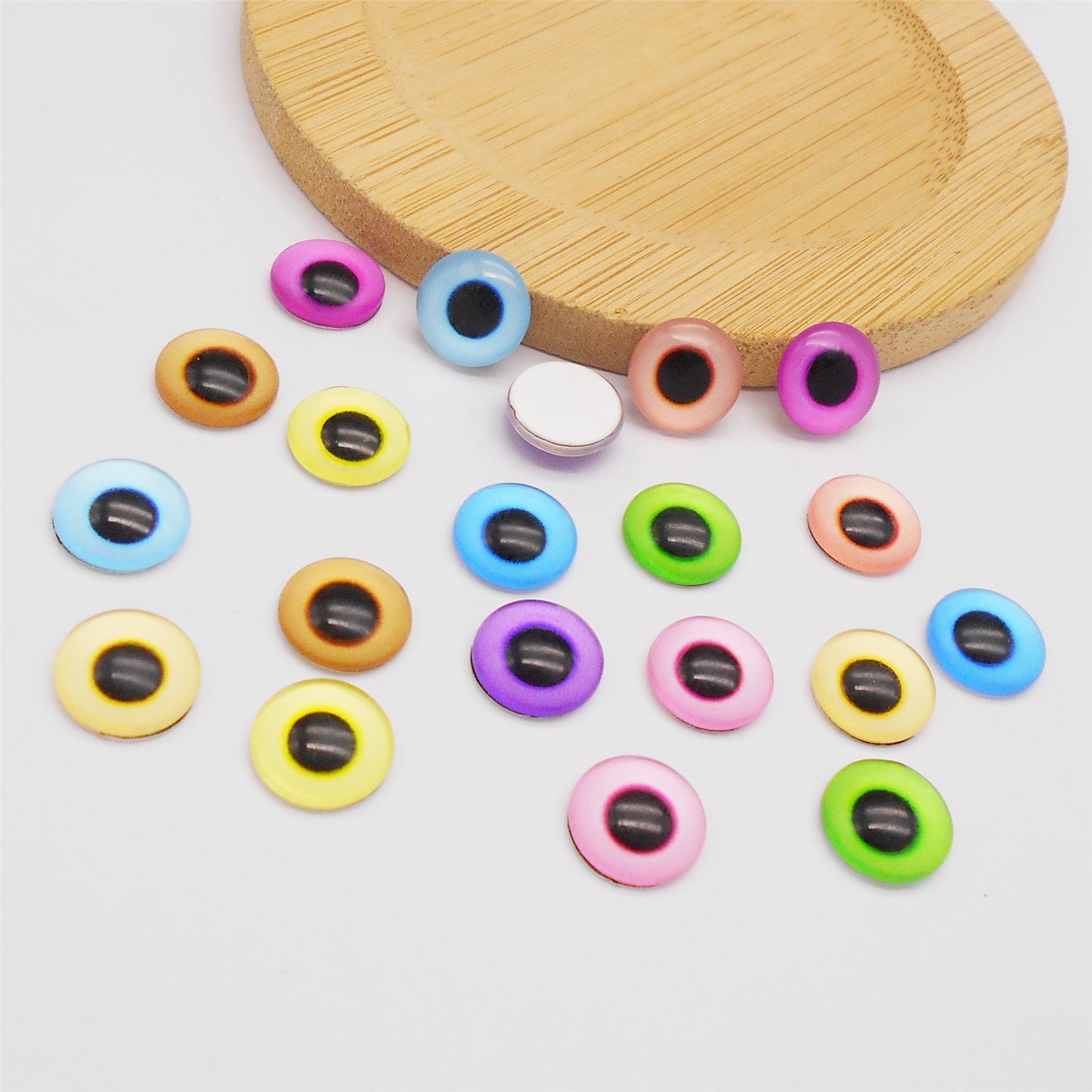 6-30mm Glass Animal Cat Eyes Flat Back Cabochons Dome Eyes Round Pupil DIY Doll Toy Making Accessory Jewelry Crafts Decor