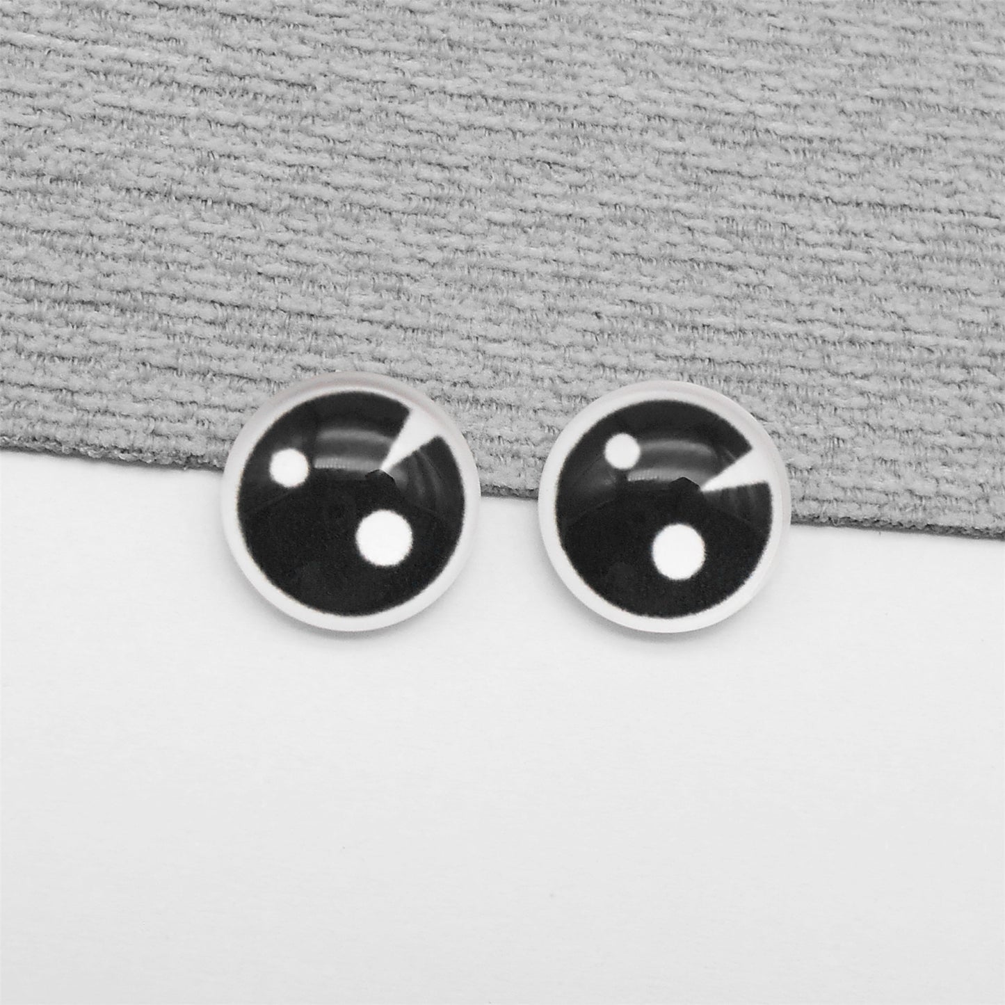 Glass Eye Cabochons Round Animal Cat Bear Toy Eyes Dome Scrapbooking Eyes Flat Back for Doll Making DIY Jewelry Crafts Decor 6/8/10/12mm