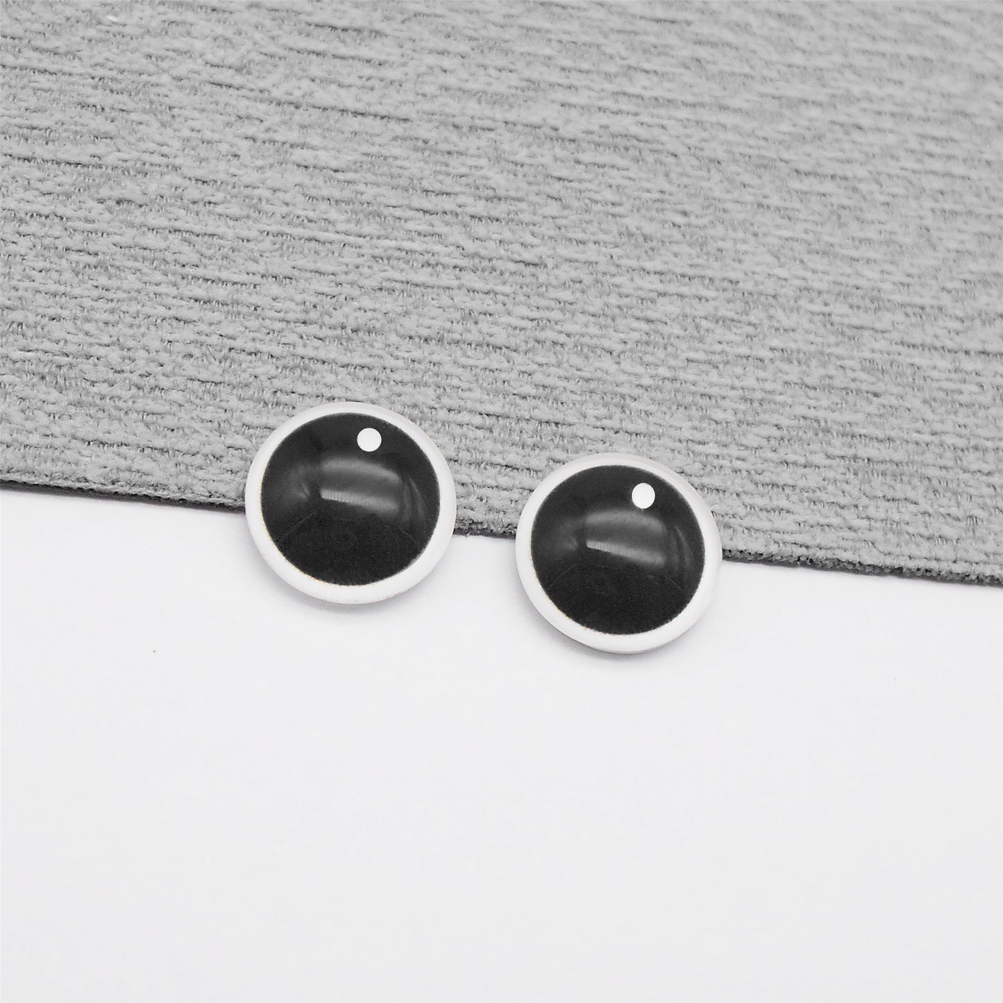 Glass Eye Cabochons Round Animal Cat Bear Toy Eyes Dome Scrapbooking Eyes Flat Back for Doll Making DIY Jewelry Crafts Decor 6/8/10/12mm