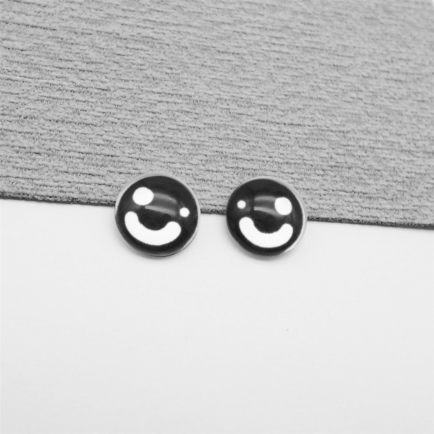 Glass Eye Cabochons Round Animal Cat Bear Toy Eyes Dome Scrapbooking Eyes Flat Back for Doll Making DIY Jewelry Crafts Decor 6/8/10/12mm