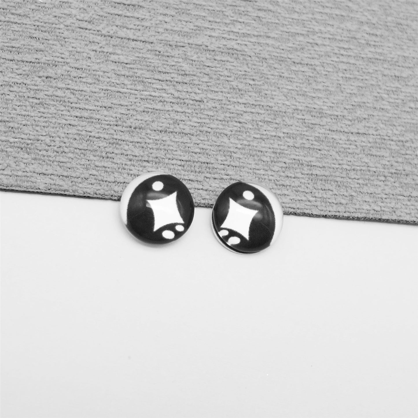 Glass Eye Cabochons Round Animal Cat Bear Toy Eyes Dome Scrapbooking Eyes Flat Back for Doll Making DIY Jewelry Crafts Decor 6/8/10/12mm
