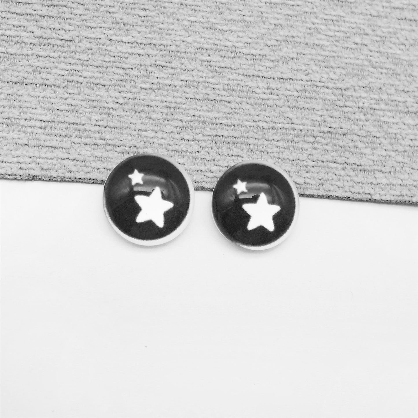 Glass Eye Cabochons Round Animal Cat Bear Toy Eyes Dome Scrapbooking Eyes Flat Back for Doll Making DIY Jewelry Crafts Decor 6/8/10/12mm