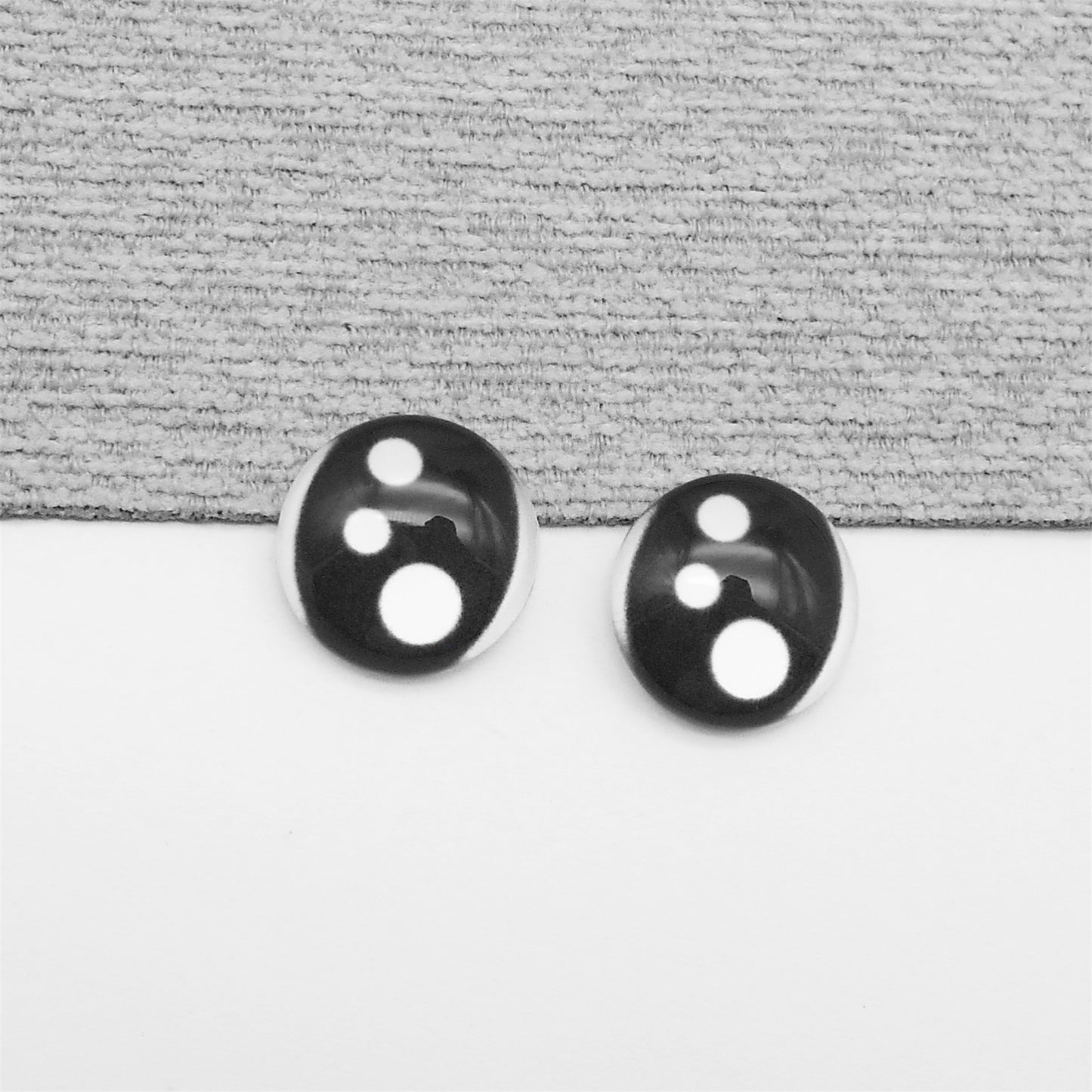 Glass Eye Cabochons Round Animal Cat Bear Toy Eyes Dome Scrapbooking Eyes Flat Back for Doll Making DIY Jewelry Crafts Decor 6/8/10/12mm