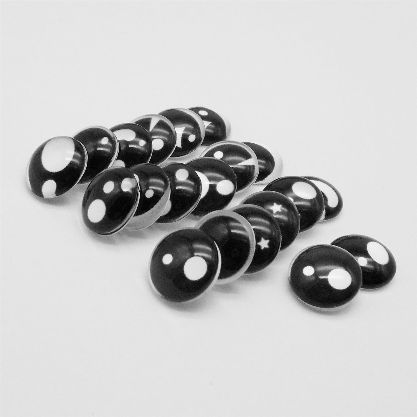 Glass Eye Cabochons Round Animal Cat Bear Toy Eyes Dome Scrapbooking Eyes Flat Back for Doll Making DIY Jewelry Crafts Decor 6/8/10/12mm