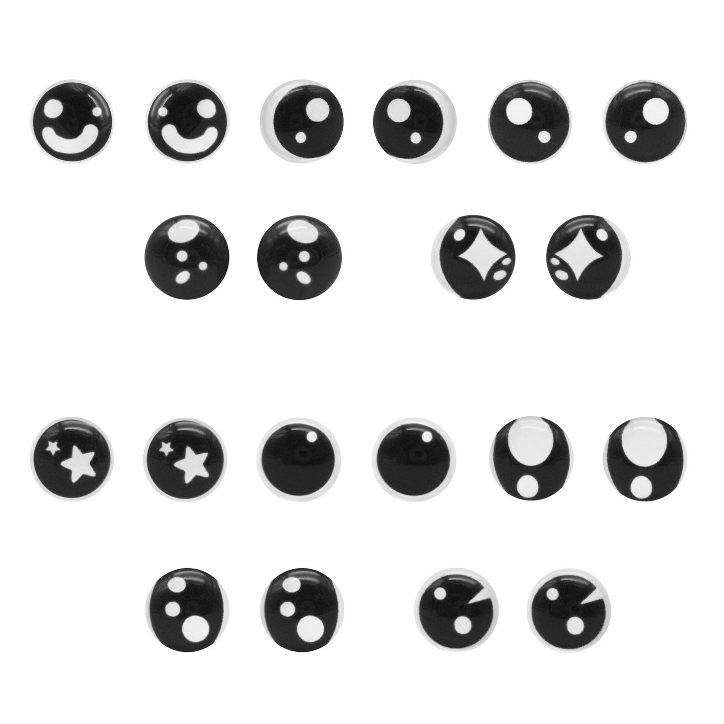 Glass Eye Cabochons Round Animal Cat Bear Toy Eyes Dome Scrapbooking Eyes Flat Back for Doll Making DIY Jewelry Crafts Decor 6/8/10/12mm