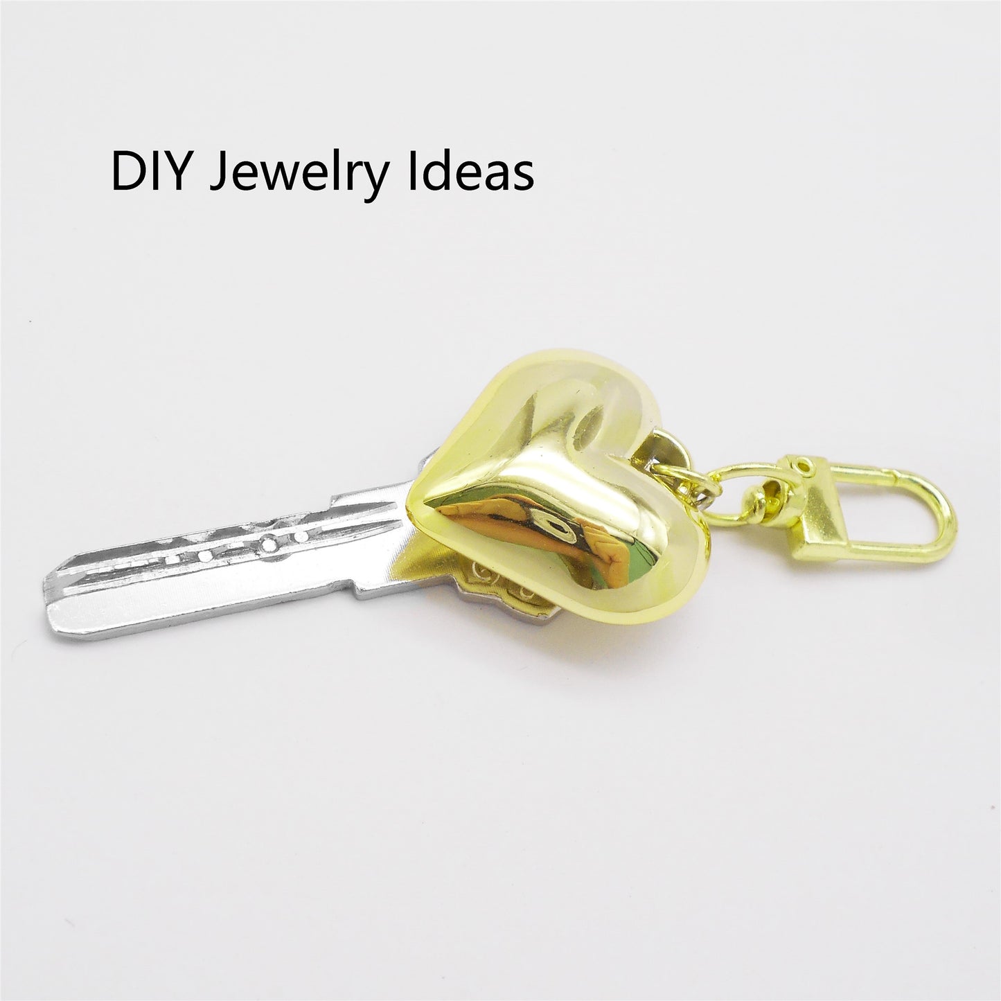 2Pcs 65x31.5mm 3D Heart Dangle Charm with Clasp - DIY Jewelry Pendant CCB Material Women Bags Purse Hanging Decor Key Chain Key Ring Making Supplies