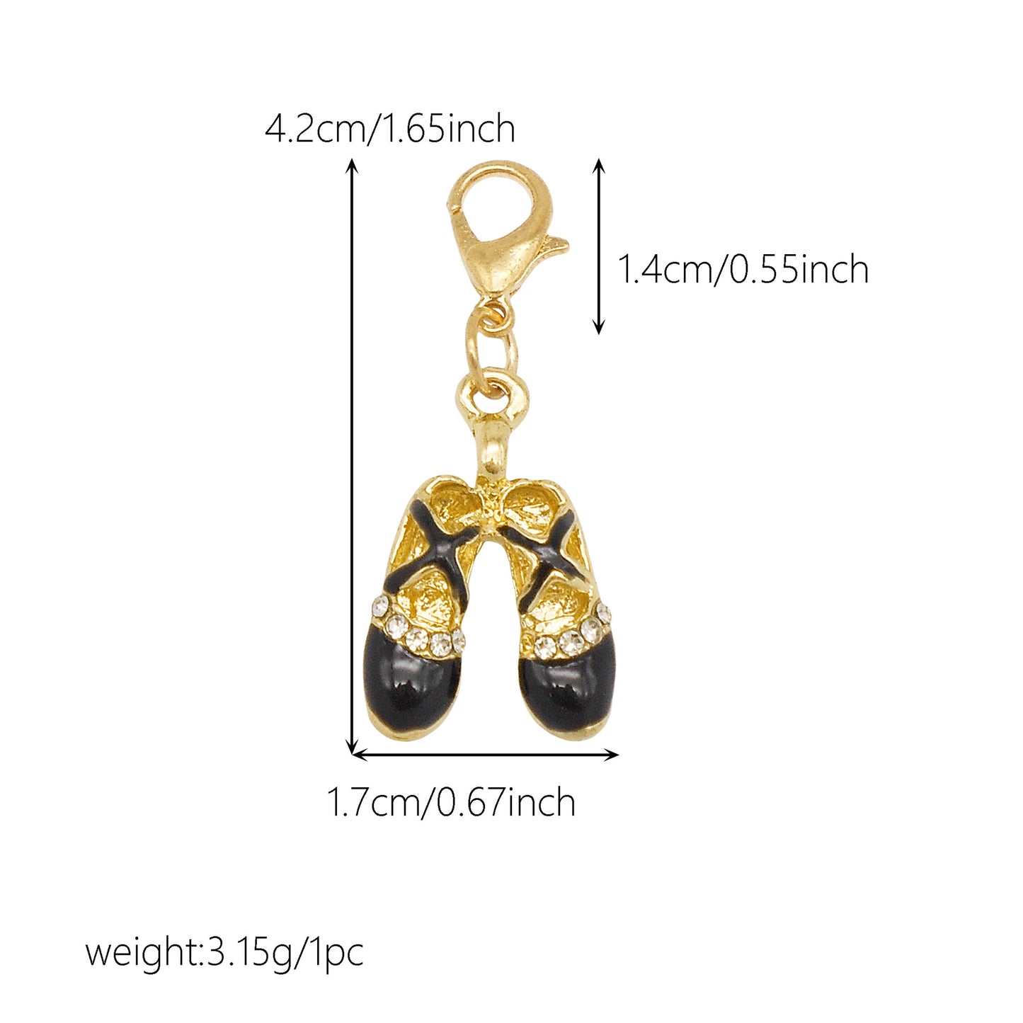 Multi-Style Alloy Dangle Charm with Lobster Clasp-Cherry&Strawberry&Heart&Shoes Design Pendant-DIY Jewelry Making Supplies Purses Bags Shoes Hanging Decor