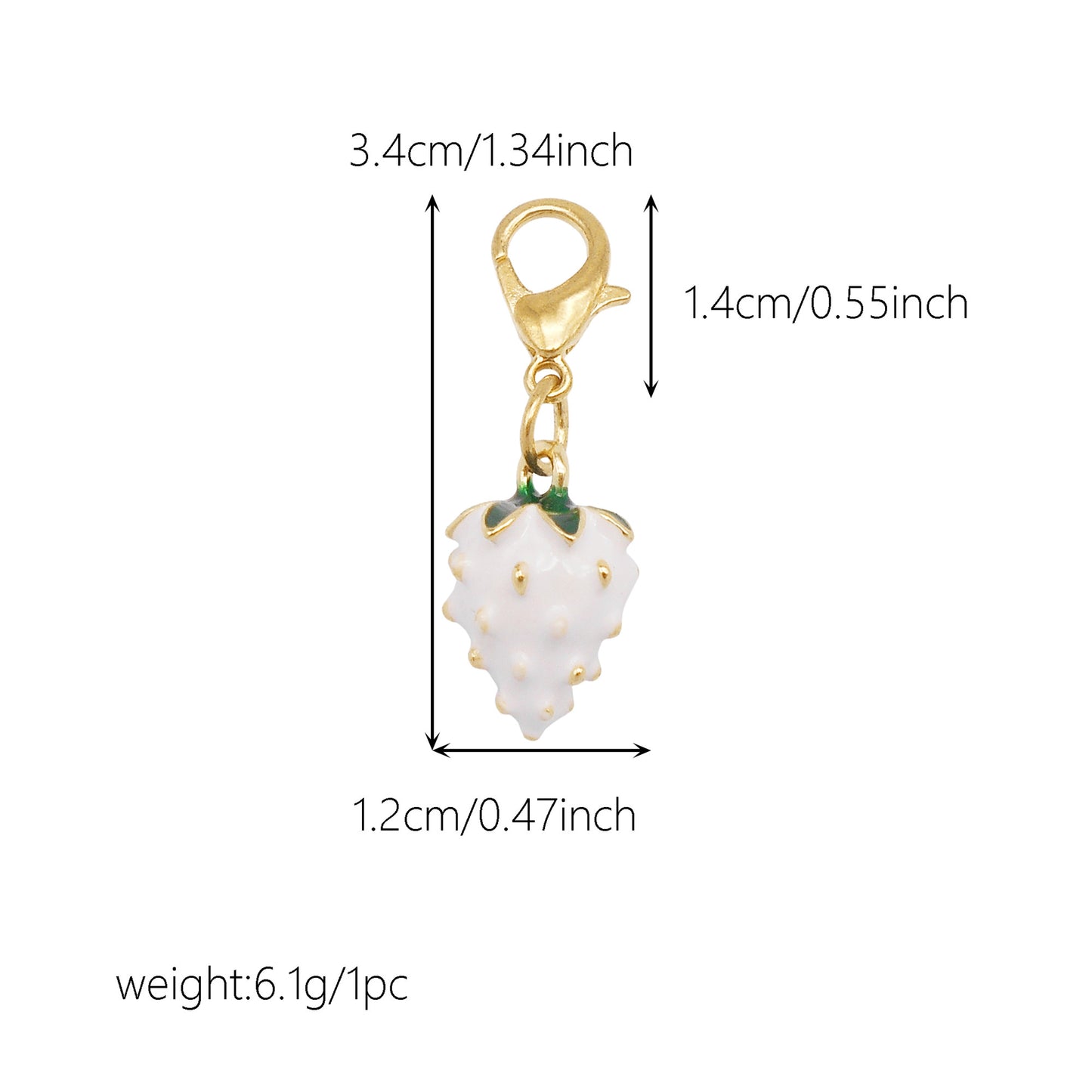 Multi-Style Alloy Dangle Charm with Lobster Clasp-Cherry&Strawberry&Heart&Shoes Design Pendant-DIY Jewelry Making Supplies Purses Bags Shoes Hanging Decor