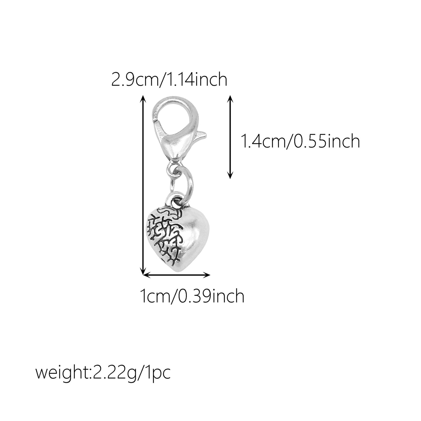 Multi-Style Alloy Dangle Charm with Lobster Clasp-Cherry&Strawberry&Heart&Shoes Design Pendant-DIY Jewelry Making Supplies Purses Bags Shoes Hanging Decor