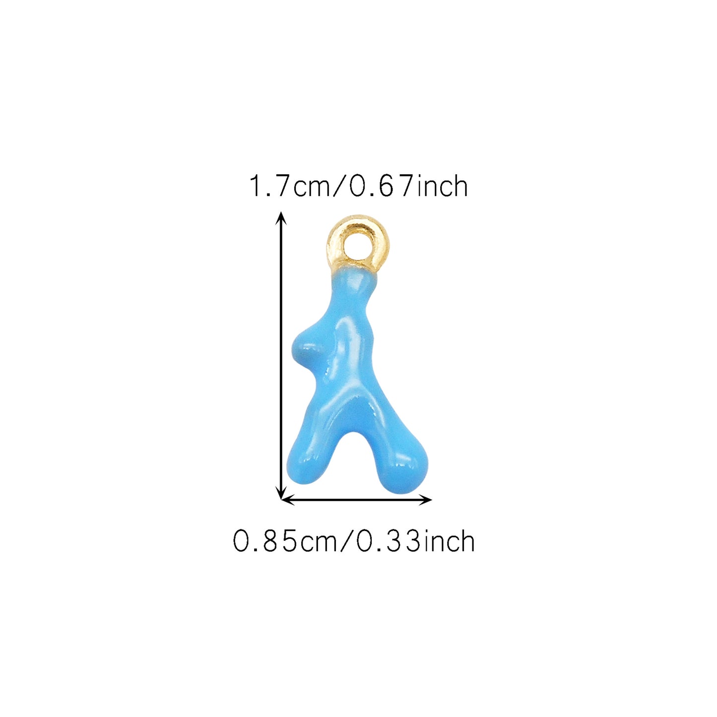12Pcs Christmas Deer Antlers Charm Alloy Enamel Coral Branch Shape Pendant for Jewelry Necklace Bracelet Making DIY Crafts Decor Supplies 17x8.5mm