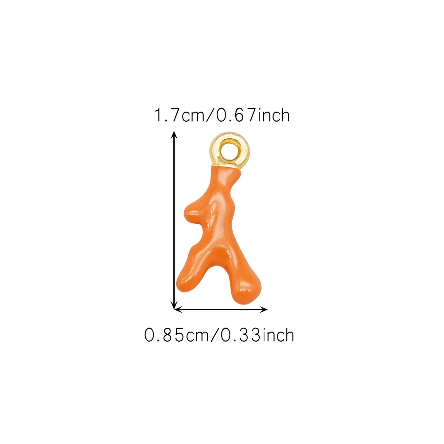 12Pcs Christmas Deer Antlers Charm Alloy Enamel Coral Branch Shape Pendant for Jewelry Necklace Bracelet Making DIY Crafts Decor Supplies 17x8.5mm