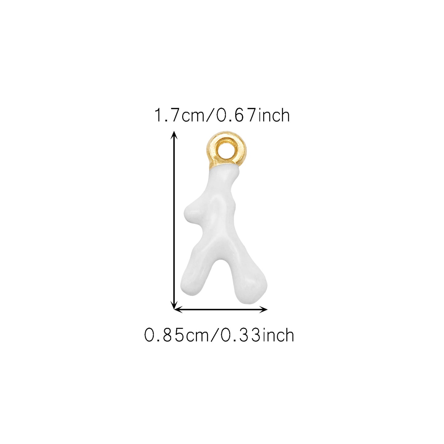 12Pcs Christmas Deer Antlers Charm Alloy Enamel Coral Branch Shape Pendant for Jewelry Necklace Bracelet Making DIY Crafts Decor Supplies 17x8.5mm