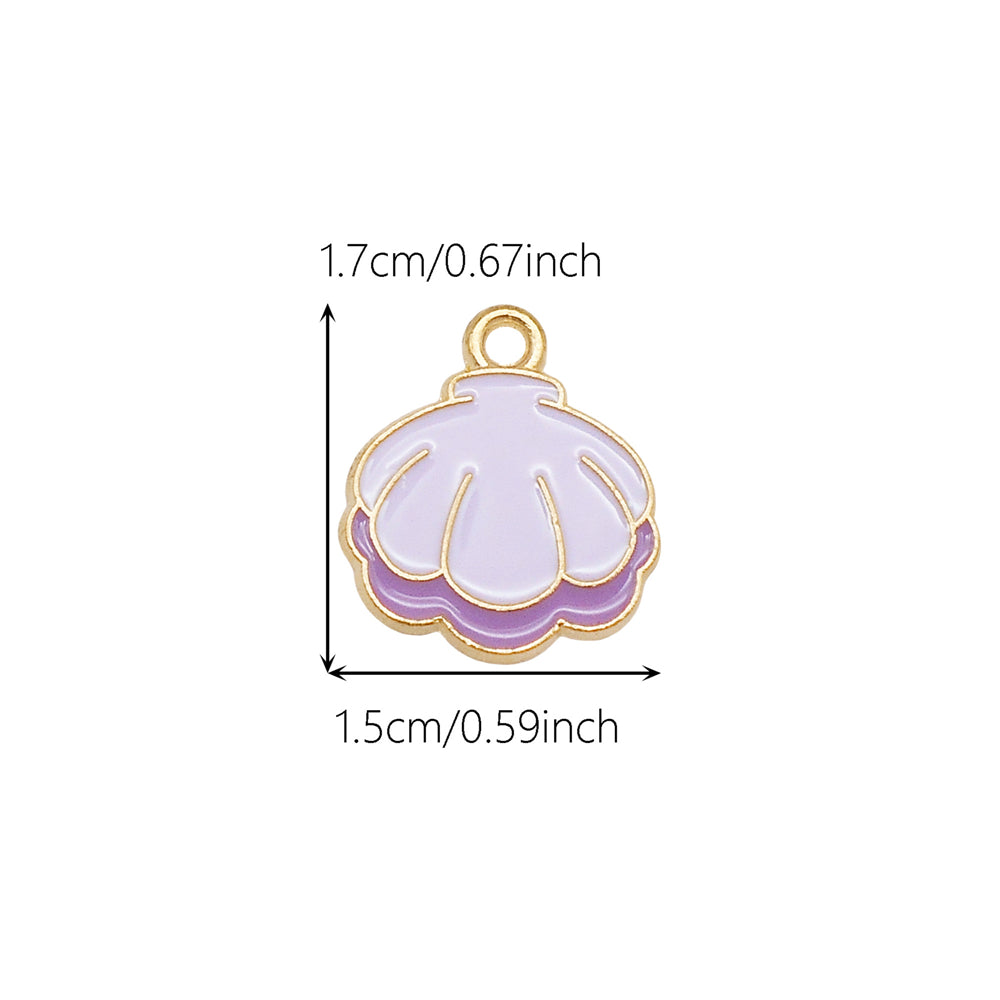 10Pcs Cute Enamel Marine Life Charm Whale Turtle Seahorse Shape Pendant Alloy - Summer Beach Holiday Collection Charms DIY Jewelry Making Accessories