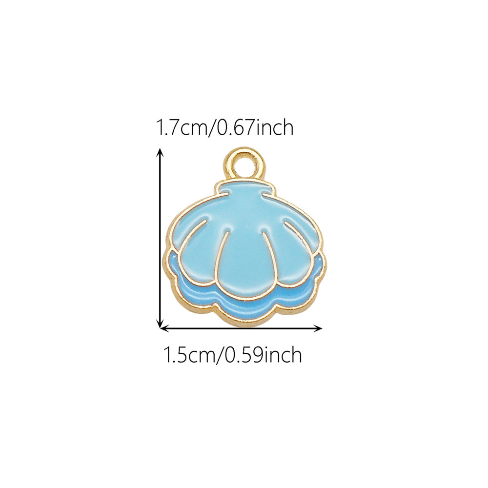 10Pcs Cute Enamel Marine Life Charm Whale Turtle Seahorse Shape Pendant Alloy - Summer Beach Holiday Collection Charms DIY Jewelry Making Accessories