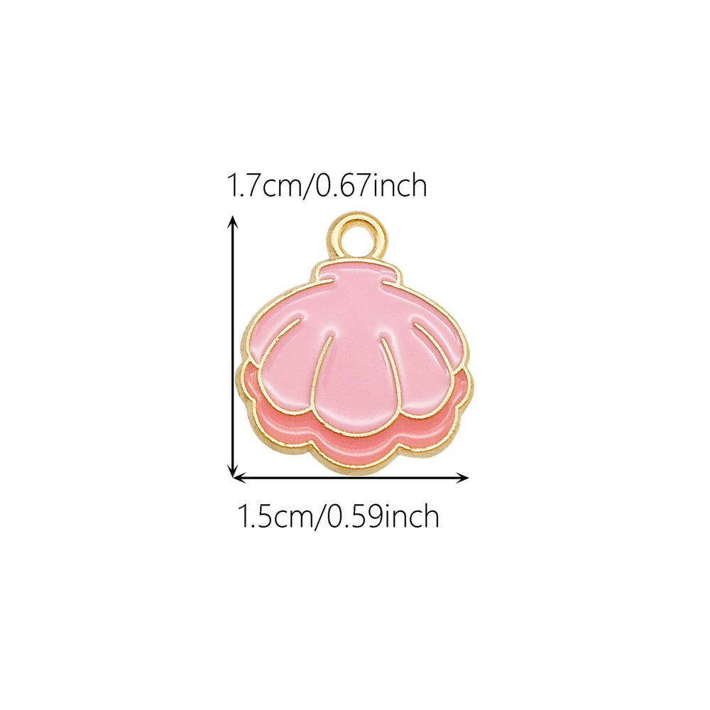 10Pcs Cute Enamel Marine Life Charm Whale Turtle Seahorse Shape Pendant Alloy - Summer Beach Holiday Collection Charms DIY Jewelry Making Accessories