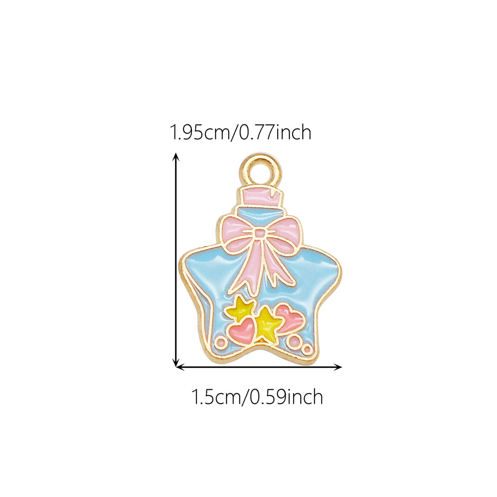 10Pcs Cute Enamel Marine Life Charm Whale Turtle Seahorse Shape Pendant Alloy - Summer Beach Holiday Collection Charms DIY Jewelry Making Accessories