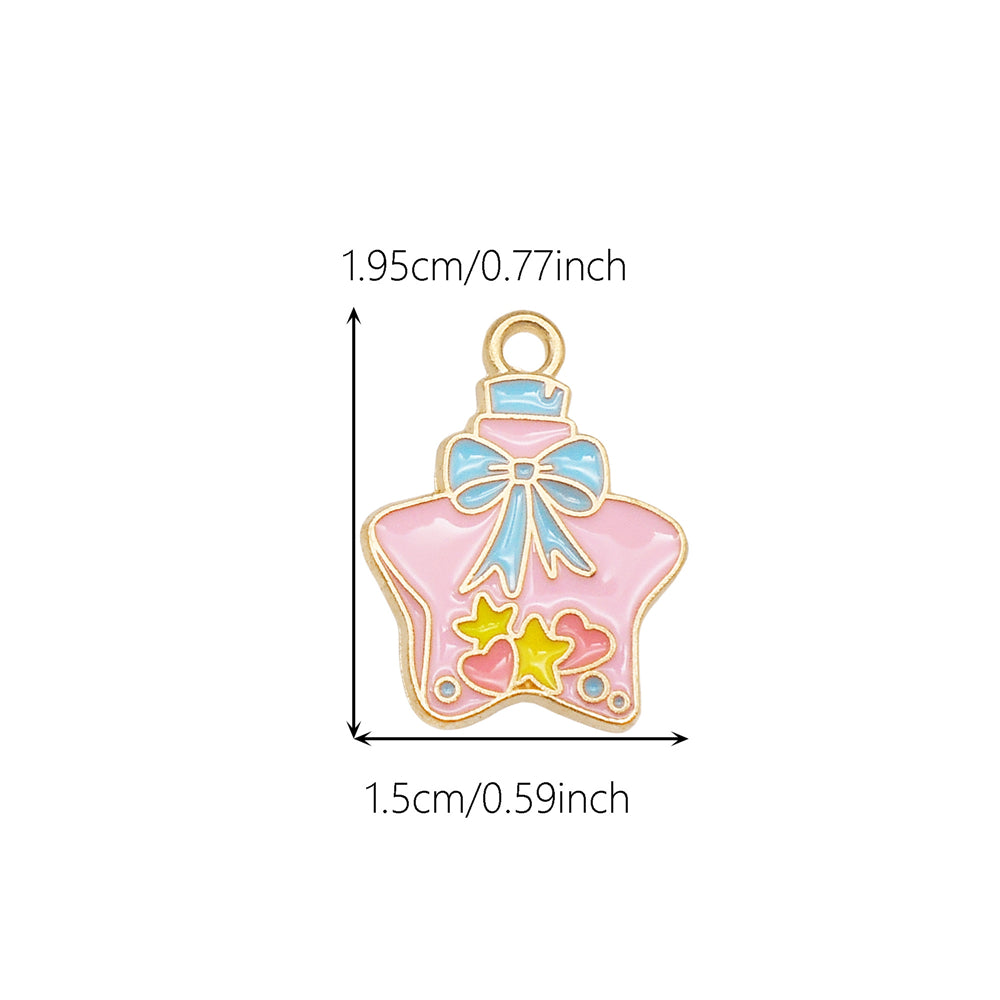 10Pcs Cute Enamel Marine Life Charm Whale Turtle Seahorse Shape Pendant Alloy - Summer Beach Holiday Collection Charms DIY Jewelry Making Accessories