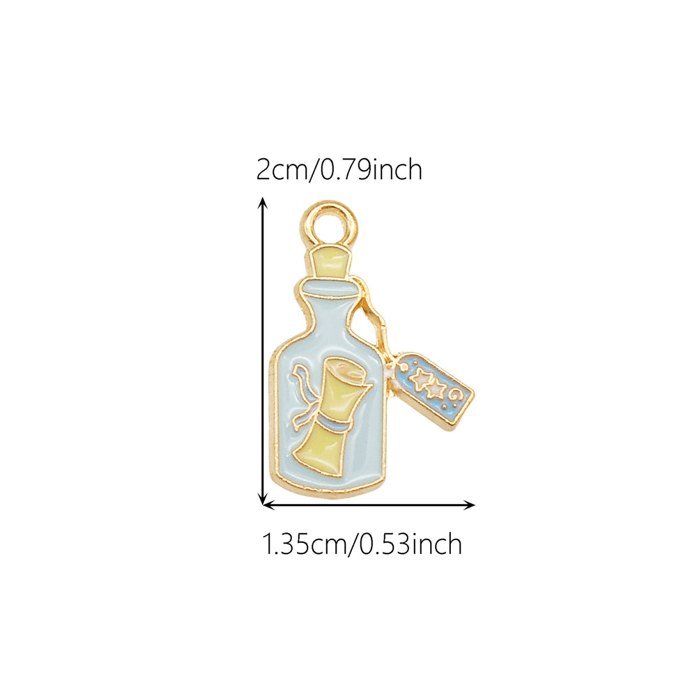 10Pcs Cute Enamel Marine Life Charm Whale Turtle Seahorse Shape Pendant Alloy - Summer Beach Holiday Collection Charms DIY Jewelry Making Accessories