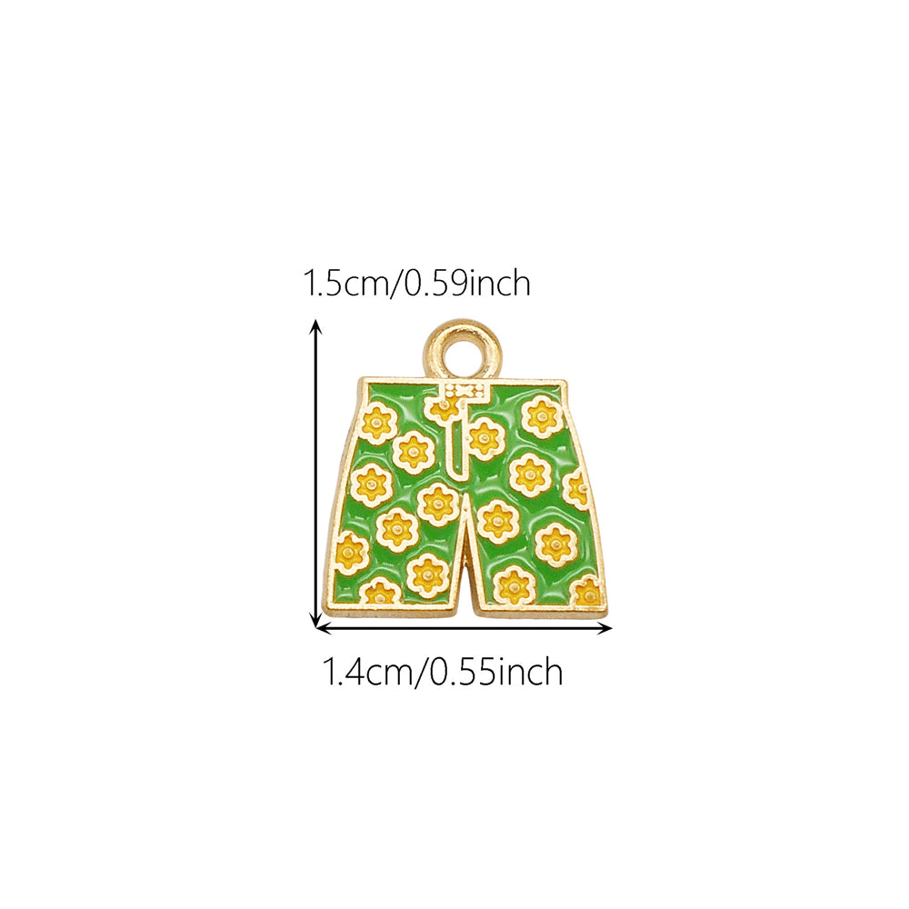 10Pcs Cute Enamel Marine Life Charm Whale Turtle Seahorse Shape Pendant Alloy - Summer Beach Holiday Collection Charms DIY Jewelry Making Accessories