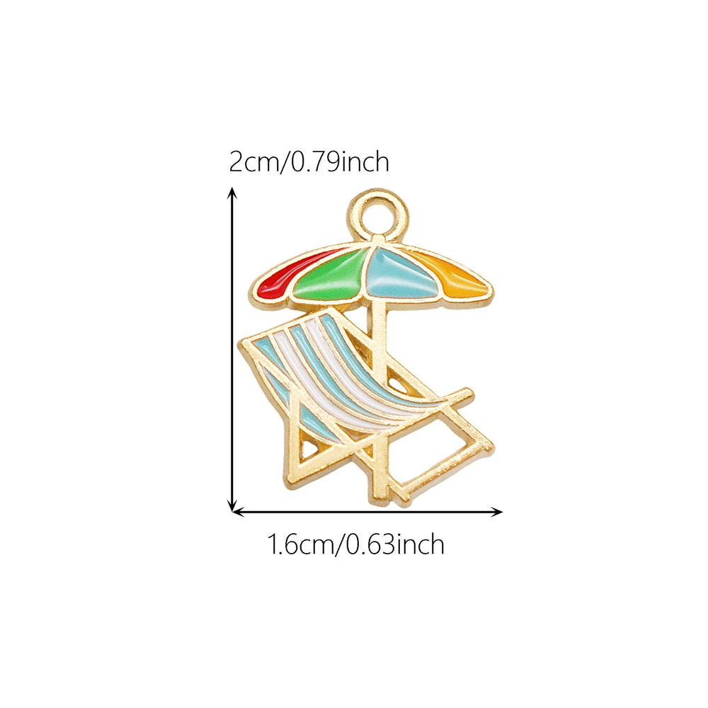 10Pcs Cute Enamel Marine Life Charm Whale Turtle Seahorse Shape Pendant Alloy - Summer Beach Holiday Collection Charms DIY Jewelry Making Accessories