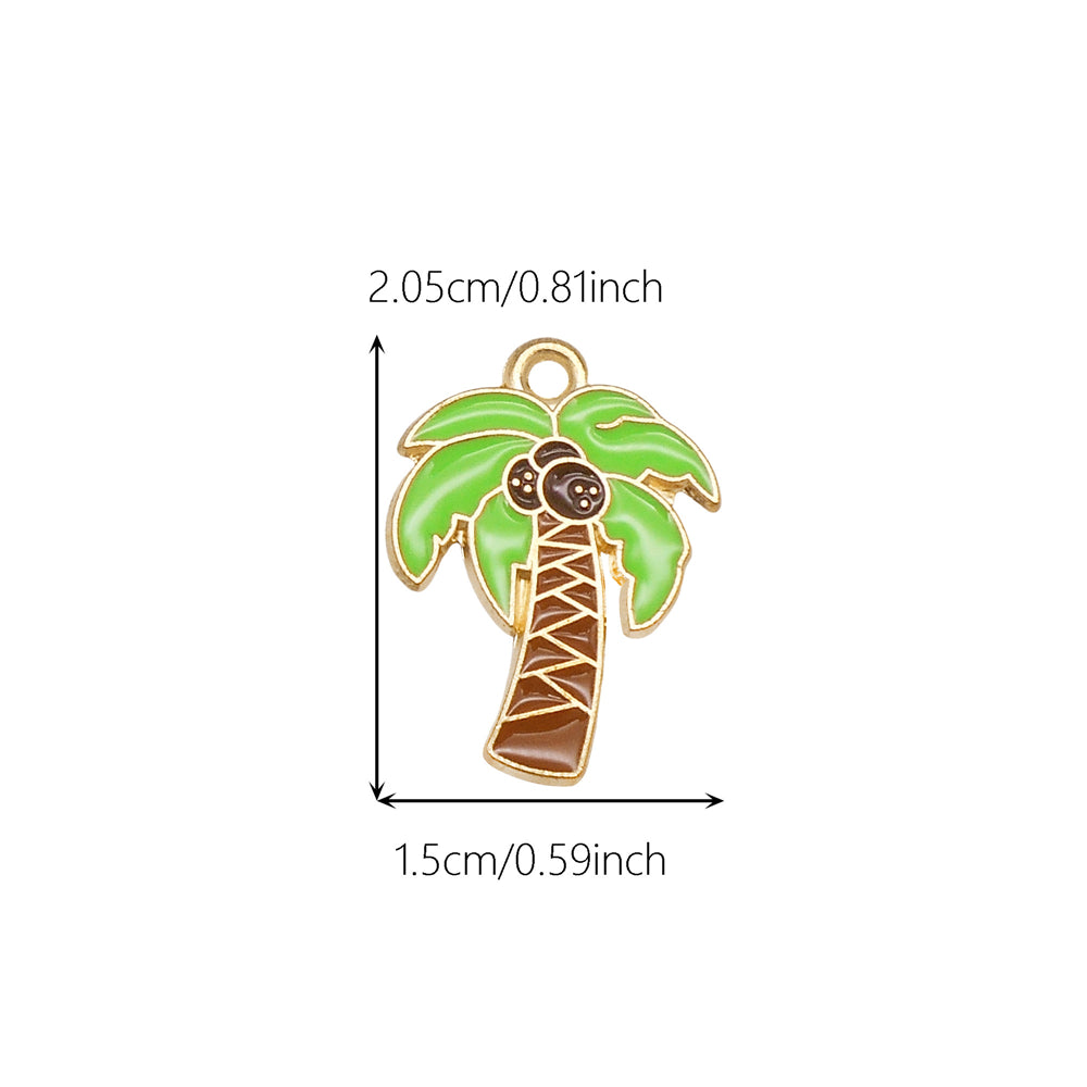 10Pcs Cute Enamel Marine Life Charm Whale Turtle Seahorse Shape Pendant Alloy - Summer Beach Holiday Collection Charms DIY Jewelry Making Accessories