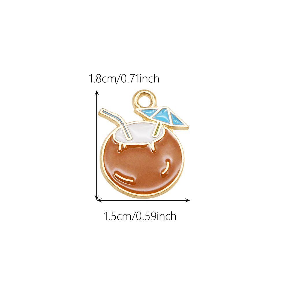 10Pcs Cute Enamel Marine Life Charm Whale Turtle Seahorse Shape Pendant Alloy - Summer Beach Holiday Collection Charms DIY Jewelry Making Accessories