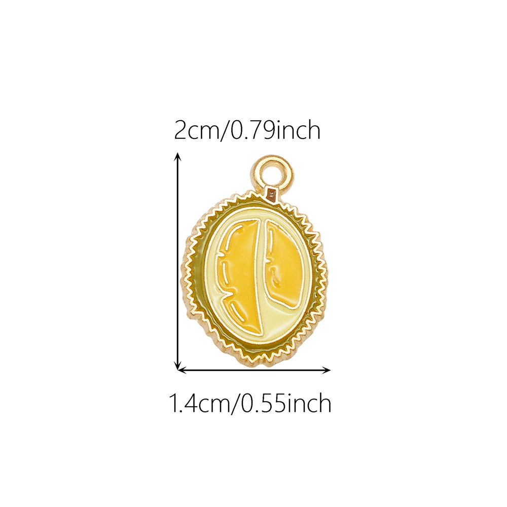 10pcs Enamel Fruit Charm Apple Grape Strawberry Shape Pendant Alloy Imitation Fruit Charm for Necklace Bracelet Crafts Decor, Jewelry Making Supplies