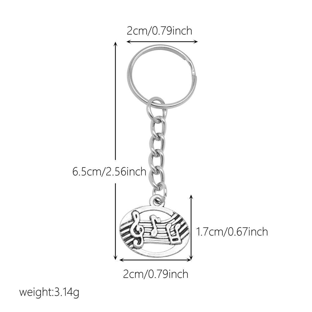 10Pcs Retro Silver Dangle Pendant with Conncetor Loop - Alloy Keyring Heart Star Moon Shape Charm Handmade Keychain for Car Key & Bag Decoration
