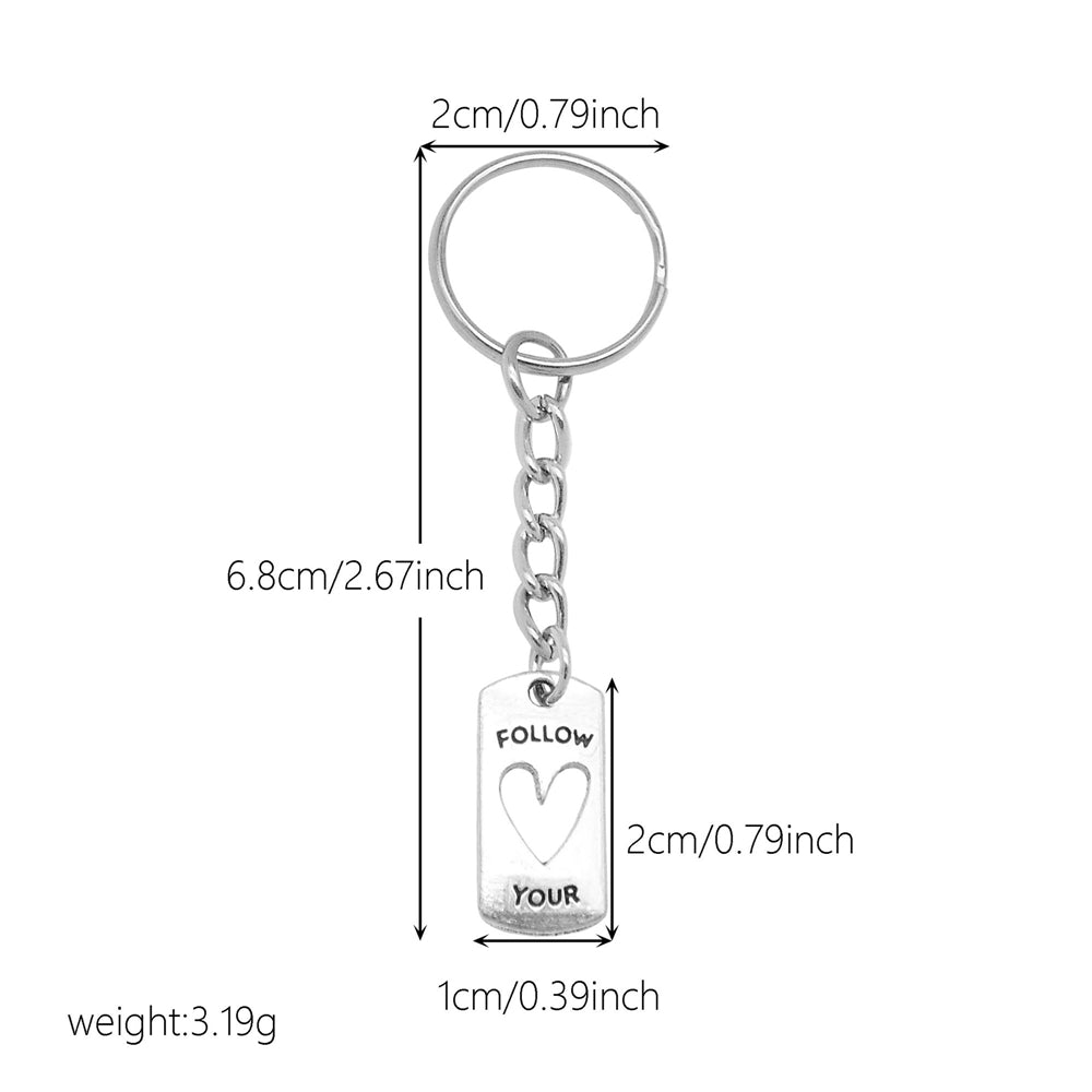 10Pcs Retro Silver Dangle Pendant with Conncetor Loop - Alloy Keyring Heart Star Moon Shape Charm Handmade Keychain for Car Key & Bag Decoration