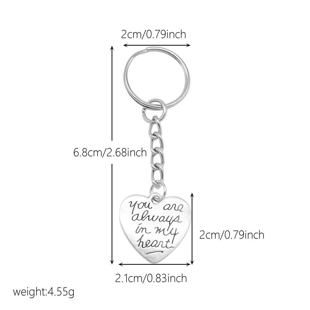 10Pcs Retro Silver Dangle Pendant with Conncetor Loop - Alloy Keyring Heart Star Moon Shape Charm Handmade Keychain for Car Key & Bag Decoration