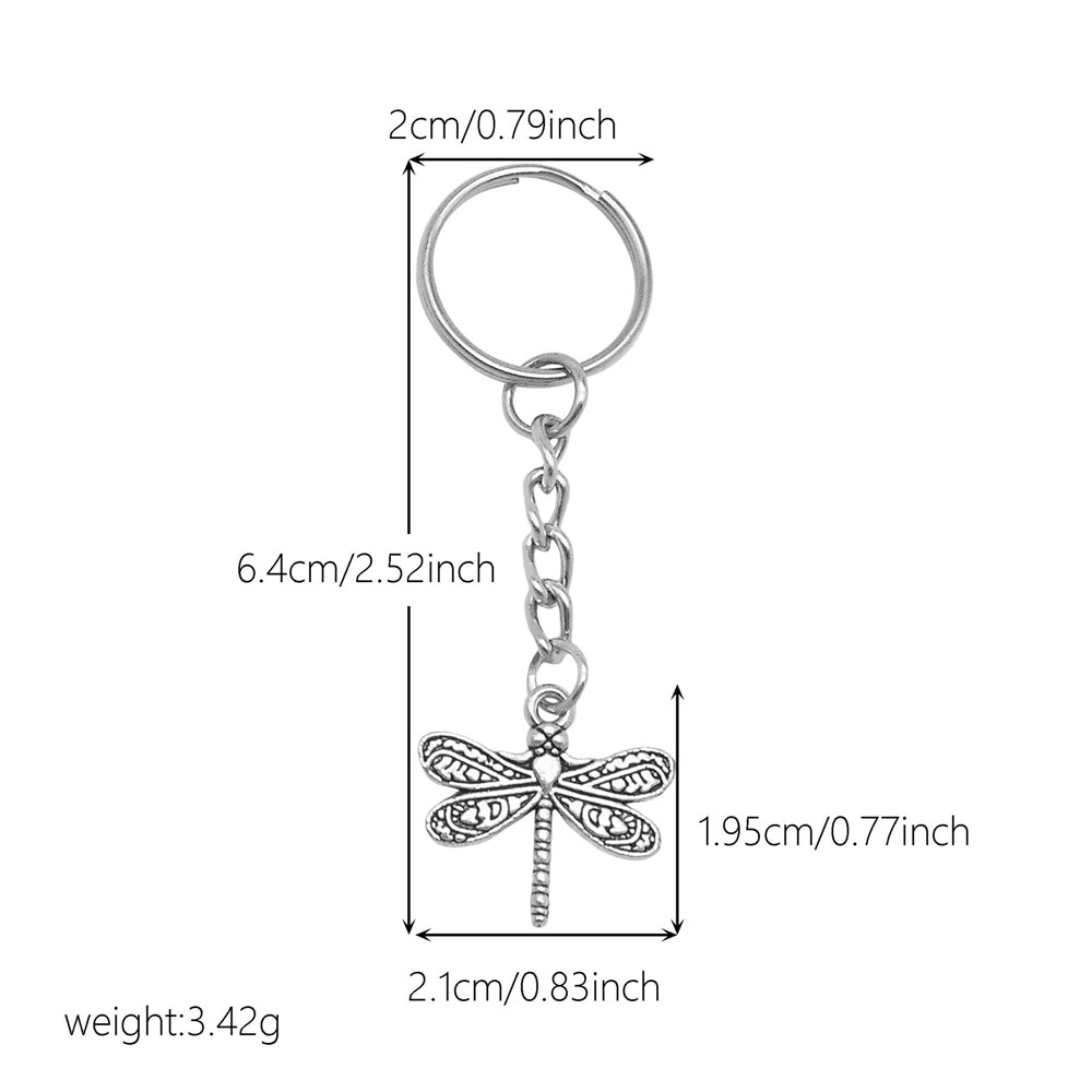 10Pcs Retro Silver Dangle Pendant with Conncetor Loop - Alloy Keyring Heart Star Moon Shape Charm Handmade Keychain for Car Key & Bag Decoration