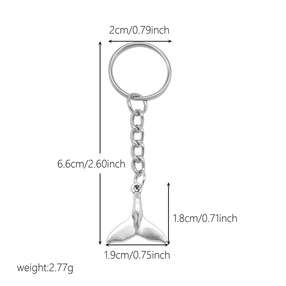 10Pcs Retro Silver Dangle Pendant with Conncetor Loop - Alloy Keyring Heart Star Moon Shape Charm Handmade Keychain for Car Key & Bag Decoration