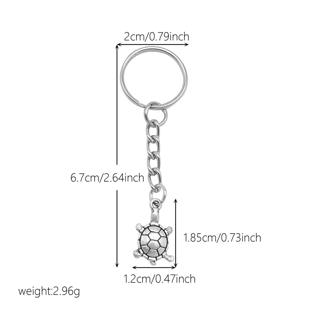 10Pcs Retro Silver Dangle Pendant with Conncetor Loop - Alloy Keyring Heart Star Moon Shape Charm Handmade Keychain for Car Key & Bag Decoration