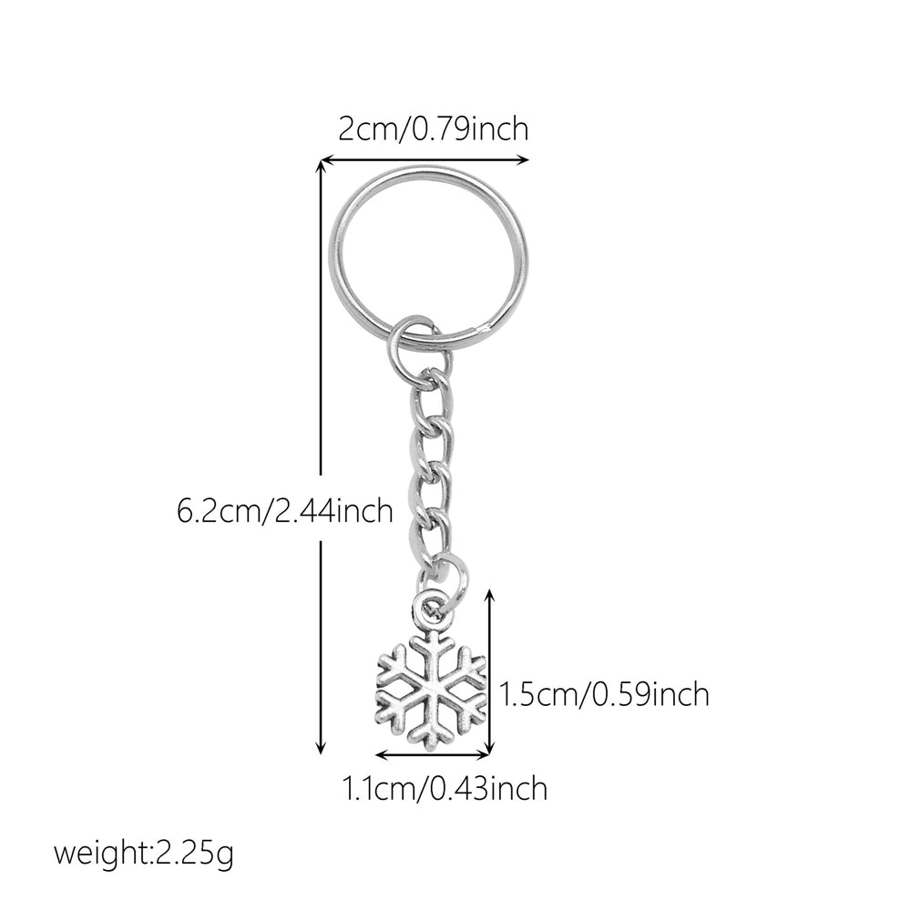 10Pcs Retro Silver Dangle Pendant with Conncetor Loop - Alloy Keyring Heart Star Moon Shape Charm Handmade Keychain for Car Key & Bag Decoration