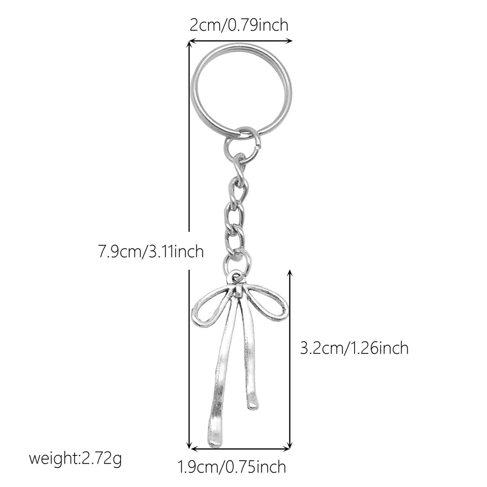10Pcs Retro Silver Dangle Pendant with Conncetor Loop - Alloy Keyring Heart Star Moon Shape Charm Handmade Keychain for Car Key & Bag Decoration