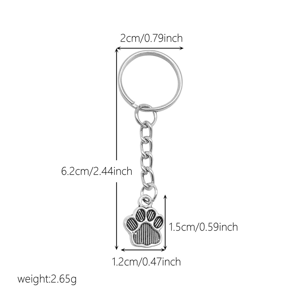 10Pcs Retro Silver Dangle Pendant with Conncetor Loop - Alloy Keyring Heart Star Moon Shape Charm Handmade Keychain for Car Key & Bag Decoration