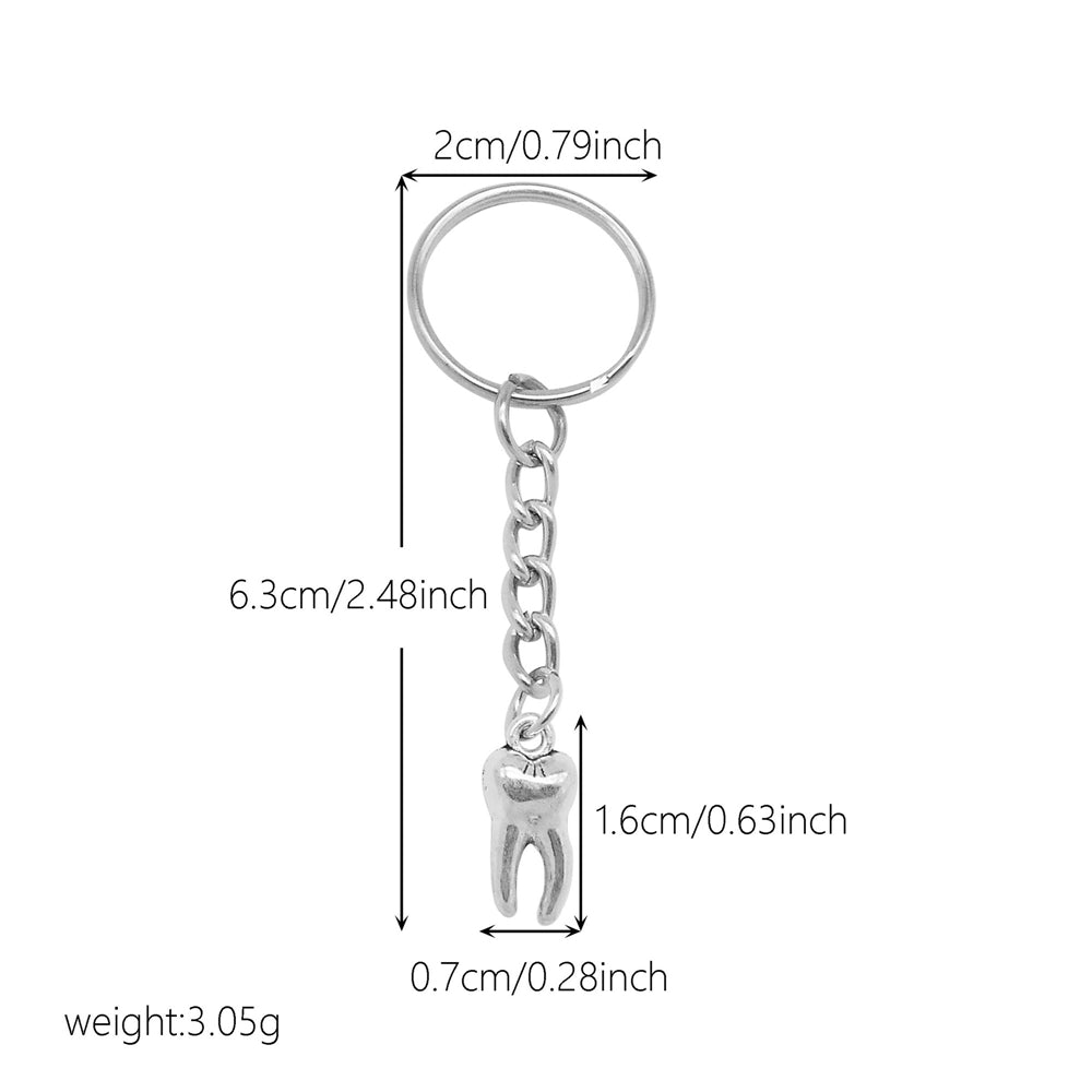 10Pcs Retro Silver Dangle Pendant with Conncetor Loop - Alloy Keyring Heart Star Moon Shape Charm Handmade Keychain for Car Key & Bag Decoration